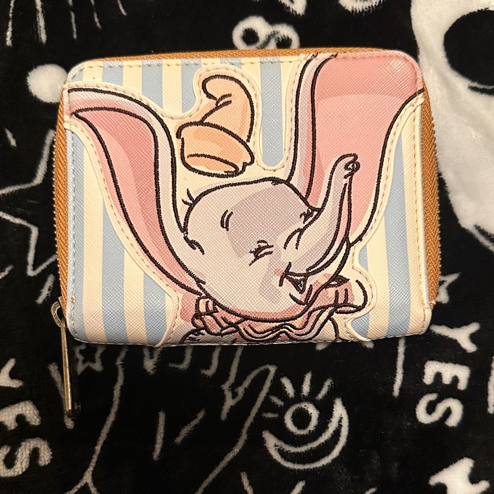 Loungefly Dumbo Pastel Blue Pink Zip Wallet